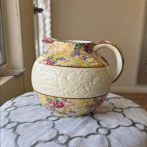 Floral Ceramic Pitcher